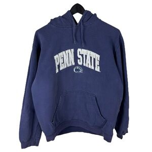 Vintage Y2K Penn State Nittany Lions Blue College Pullover Hoodie Size L